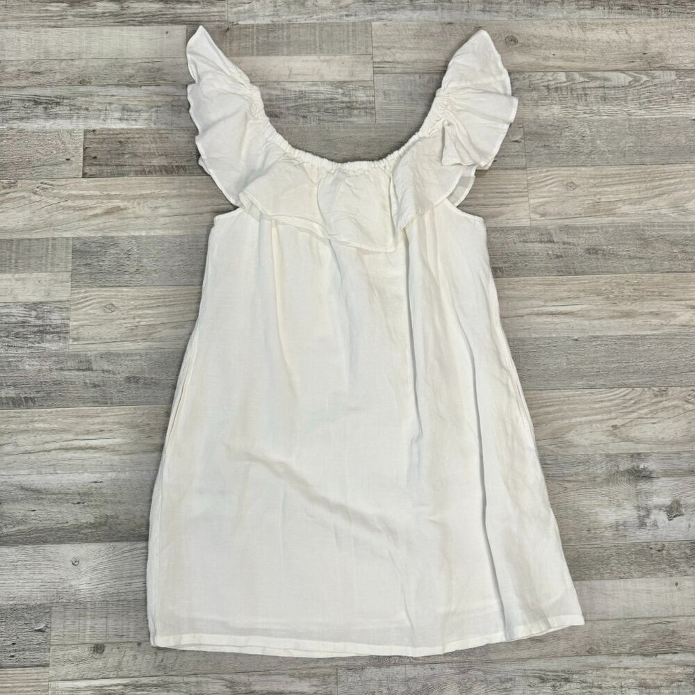 Tommy Bahama NWT linen blend white sundress on/off shoulder lined size XL F2